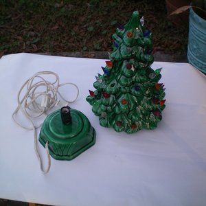Vintage 12/13" Green Ceramic Mold Christmas Tree L